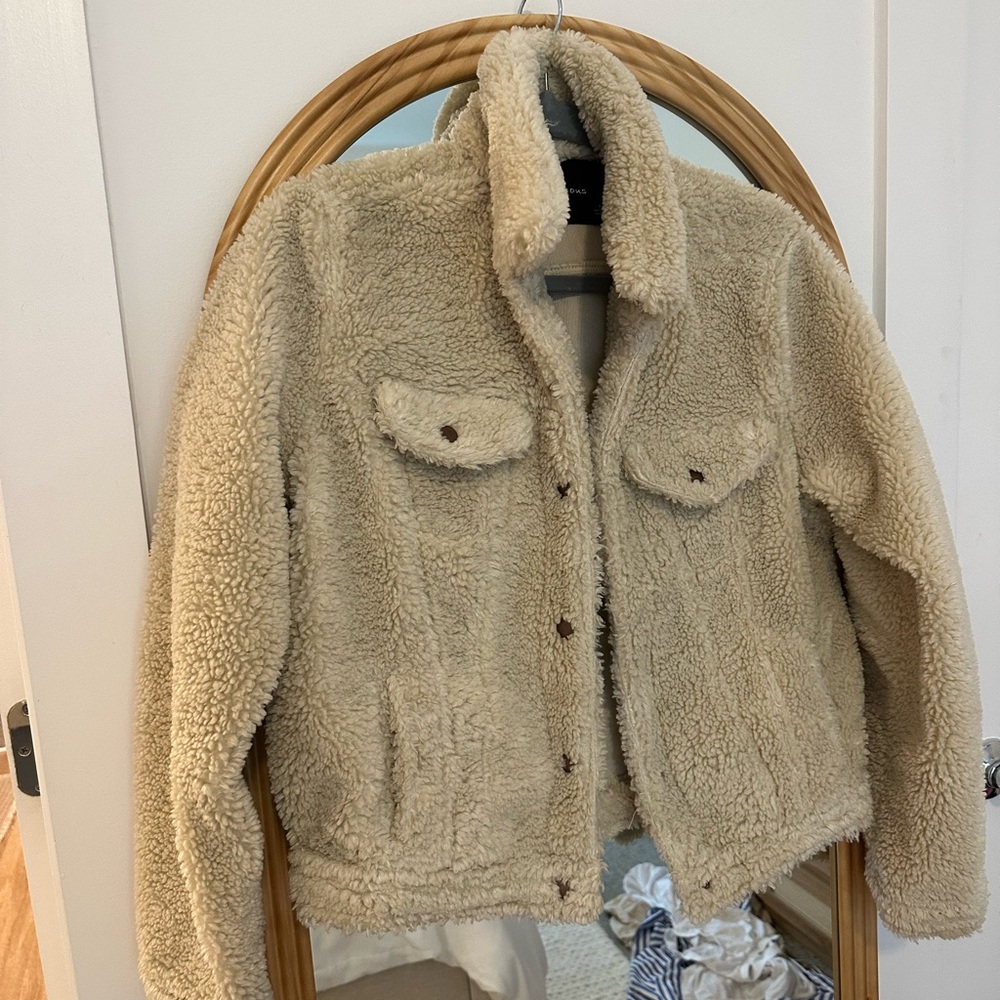 Cozy Tan Sherpa Jacket